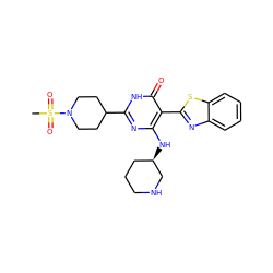 CS(=O)(=O)N1CCC(c2nc(N[C@@H]3CCCNC3)c(-c3nc4ccccc4s3)c(=O)[nH]2)CC1 ZINC001772606613