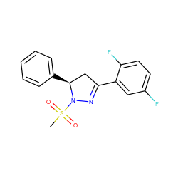 CS(=O)(=O)N1N=C(c2cc(F)ccc2F)C[C@@H]1c1ccccc1 ZINC000028521264