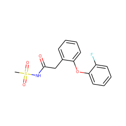 CS(=O)(=O)NC(=O)Cc1ccccc1Oc1ccccc1F ZINC000043012638