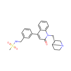 CS(=O)(=O)NCc1cccc(-c2cc(=O)n(C[C@@H]3CN4CCC3CC4)c3ccccc23)c1 ZINC000095591981