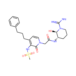 CS(=O)(=O)Nc1c(CCCc2ccccc2)ccn(CC(=O)N[C@H]2CCCN(C(=N)N)[C@@H]2O)c1=O ZINC000028005128