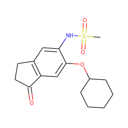 CS(=O)(=O)Nc1cc2c(cc1OC1CCCCC1)C(=O)CC2 ZINC000013744785