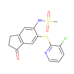 CS(=O)(=O)Nc1cc2c(cc1Sc1ncccc1Cl)C(=O)CC2 ZINC000029339138