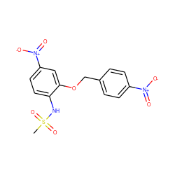 CS(=O)(=O)Nc1ccc([N+](=O)[O-])cc1OCc1ccc([N+](=O)[O-])cc1 ZINC000035324310