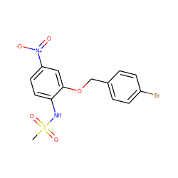 CS(=O)(=O)Nc1ccc([N+](=O)[O-])cc1OCc1ccc(Br)cc1 ZINC000035324666