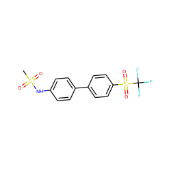 CS(=O)(=O)Nc1ccc(-c2ccc(S(=O)(=O)C(F)(F)F)cc2)cc1 ZINC000028712002