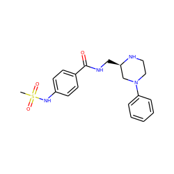 CS(=O)(=O)Nc1ccc(C(=O)NC[C@@H]2CN(c3ccccc3)CCN2)cc1 ZINC000049925427