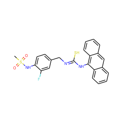 CS(=O)(=O)Nc1ccc(C/N=C(\S)Nc2c3ccccc3cc3ccccc23)cc1F ZINC000028525104