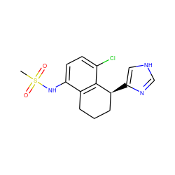 CS(=O)(=O)Nc1ccc(Cl)c2c1CCC[C@@H]2c1c[nH]cn1 ZINC000013580218