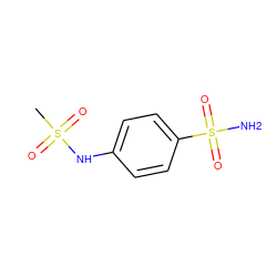 CS(=O)(=O)Nc1ccc(S(N)(=O)=O)cc1 ZINC000003191876