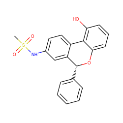 CS(=O)(=O)Nc1ccc2c(c1)[C@@H](c1ccccc1)Oc1cccc(O)c1-2 ZINC000026179008