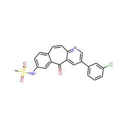 CS(=O)(=O)Nc1ccc2ccc3ncc(-c4cccc(Cl)c4)cc3c(=O)c2c1 ZINC000034842325