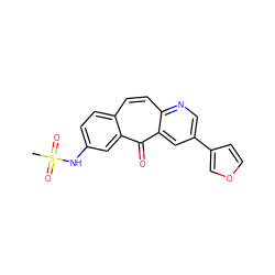 CS(=O)(=O)Nc1ccc2ccc3ncc(-c4ccoc4)cc3c(=O)c2c1 ZINC000034842385