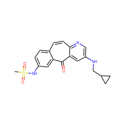 CS(=O)(=O)Nc1ccc2ccc3ncc(NCC4CC4)cc3c(=O)c2c1 ZINC000101425549