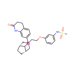 CS(=O)(=O)Nc1cccc(OCCN2C[C@H]3CC[C@@H](C2)C3Cc2ccc3c(c2)NC(=O)CC3)c1 ZINC000049109797