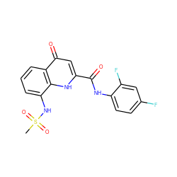 CS(=O)(=O)Nc1cccc2c(=O)cc(C(=O)Nc3ccc(F)cc3F)[nH]c12 ZINC000095590490