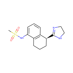 CS(=O)(=O)Nc1cccc2c1CCC[C@@H]2C1=NCCN1 ZINC000013580274