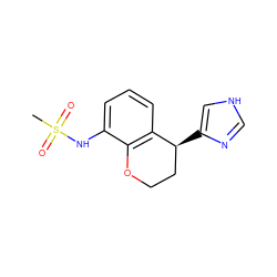 CS(=O)(=O)Nc1cccc2c1OCC[C@@H]2c1c[nH]cn1 ZINC000013580242