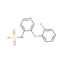 CS(=O)(=O)Nc1ccncc1Oc1ccccc1Cl ZINC000013586670