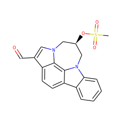 CS(=O)(=O)O[C@@H]1Cn2cc(C=O)c3ccc4c5ccccc5n(c4c32)C1 ZINC000473154443