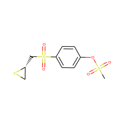 CS(=O)(=O)Oc1ccc(S(=O)(=O)C[C@@H]2CS2)cc1 ZINC000066103112