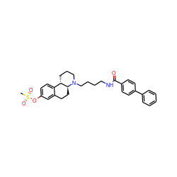 CS(=O)(=O)Oc1ccc2c(c1)CC[C@H]1[C@H]2CCCN1CCCCNC(=O)c1ccc(-c2ccccc2)cc1 ZINC000026727233