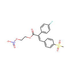 CS(=O)(=O)c1ccc(/C=C(/C(=O)OCCO[N+](=O)[O-])c2ccc(F)cc2)cc1 ZINC000029059686