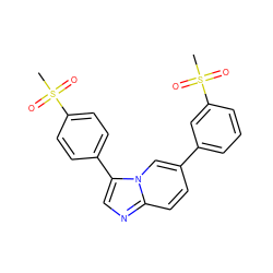 CS(=O)(=O)c1ccc(-c2cnc3ccc(-c4cccc(S(C)(=O)=O)c4)cn23)cc1 ZINC000473161074