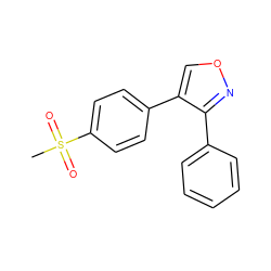 CS(=O)(=O)c1ccc(-c2conc2-c2ccccc2)cc1 ZINC000230456142