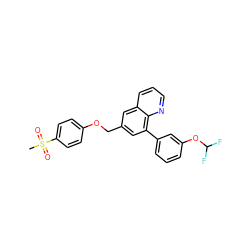 CS(=O)(=O)c1ccc(OCc2cc(-c3cccc(OC(F)F)c3)c3ncccc3c2)cc1 ZINC000058582246