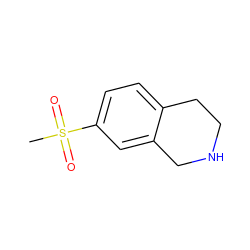 CS(=O)(=O)c1ccc2c(c1)CNCC2 ZINC000013518440