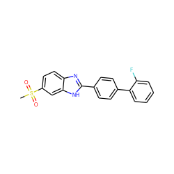 CS(=O)(=O)c1ccc2nc(-c3ccc(-c4ccccc4F)cc3)[nH]c2c1 ZINC000064527431