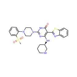 CS(=O)(=O)c1ccccc1N1CCN(c2nc(N[C@@H]3CCCNC3)c(-c3nc4ccccc4s3)c(=O)[nH]2)CC1 ZINC001772647530