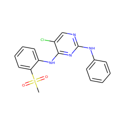 CS(=O)(=O)c1ccccc1Nc1nc(Nc2ccccc2)ncc1Cl ZINC000063540072