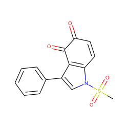 CS(=O)(=O)n1cc(-c2ccccc2)c2c1C=CC(=O)C2=O ZINC001772651270