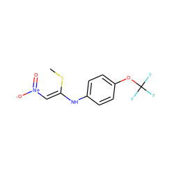 CS/C(=C\[N+](=O)[O-])Nc1ccc(OC(F)(F)F)cc1 ZINC000005211183