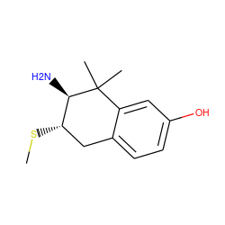 CS[C@H]1Cc2ccc(O)cc2C(C)(C)[C@@H]1N ZINC000003976504