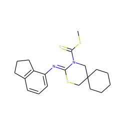 CSC(=S)N1CC2(CCCCC2)CS/C1=N\c1cccc2c1CCC2 ZINC000028822632