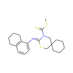 CSC(=S)N1CC2(CCCCC2)CS/C1=N\c1cccc2c1CCCC2 ZINC000013980850