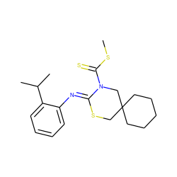 CSC(=S)N1CC2(CCCCC2)CS/C1=N\c1ccccc1C(C)C ZINC000028822597