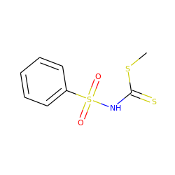 CSC(=S)NS(=O)(=O)c1ccccc1 ZINC000005362156