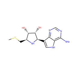 CSC[C@@H]1N[C@H](c2c[nH]c3c(N)ncnc23)[C@@H](O)[C@H]1O ZINC000002043463