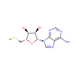 CSC[C@H]1O[C@@H](n2cnc3c(N)ncnc32)[C@H](O)[C@@H]1O ZINC000004228245