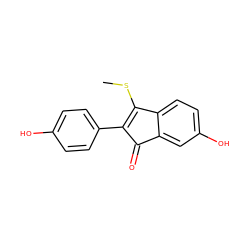 CSC1=C(c2ccc(O)cc2)C(=O)c2cc(O)ccc21 ZINC000028477057