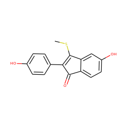 CSC1=C(c2ccc(O)cc2)C(=O)c2ccc(O)cc21 ZINC000028475393