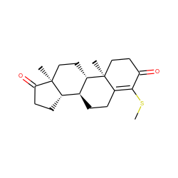 CSC1=C2CC[C@H]3[C@@H]4CCC(=O)[C@@]4(C)CC[C@@H]3[C@@]2(C)CCC1=O ZINC000013454681