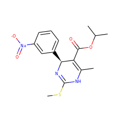 CSC1=N[C@@H](c2cccc([N+](=O)[O-])c2)C(C(=O)OC(C)C)=C(C)N1 ZINC000101684356