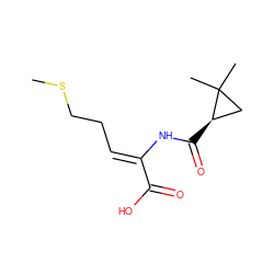 CSCC/C=C(\NC(=O)[C@@H]1CC1(C)C)C(=O)O ZINC000026020500