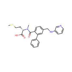 CSCC[C@@H](C(=O)O)N(C)C(=O)c1ccc(CNc2cccnc2)cc1-c1ccccc1 ZINC000013781632