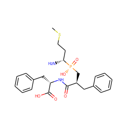 CSCC[C@@H](N)[P@](=O)(O)C[C@@H](Cc1ccccc1)C(=O)N[C@@H](Cc1ccccc1)C(=O)O ZINC000013807036